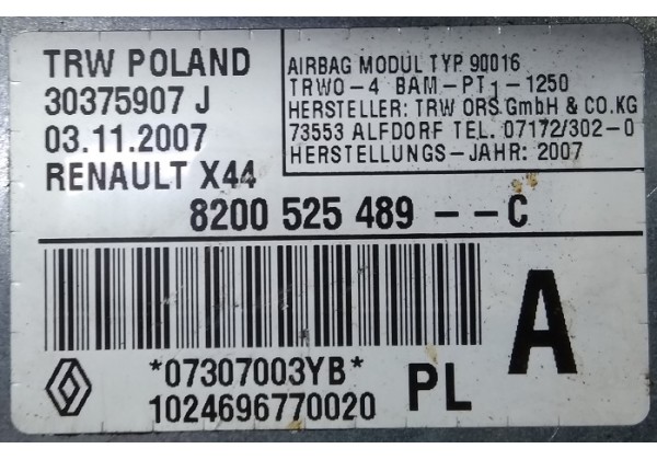 Подушка безпеки пасажира, AIRBAG, Renault Twingo II, 8200525489